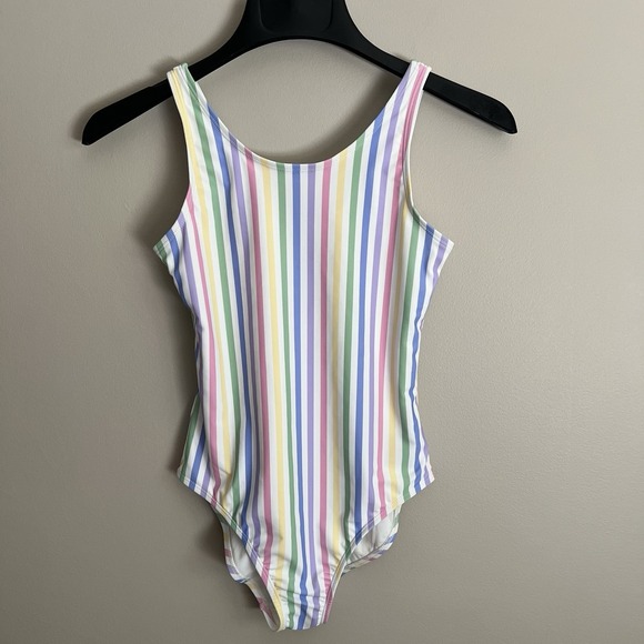 GAP Other - Gap Kids Girls Swimsuit XXL Pastel Rainbow Vertical Stripes Beach Tween